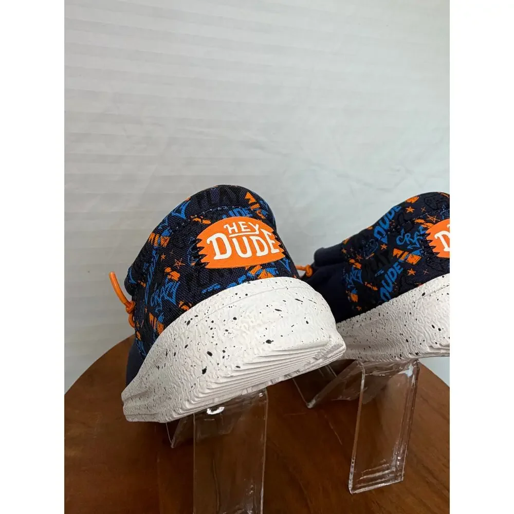 Hey Dude Wally Funk Y Game On Navy Multi Youth J3 EU36 NWT